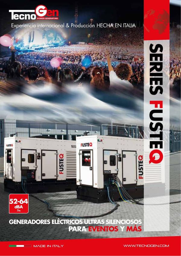 Portada del catálogo Tecnogen · Series FUSTEQ